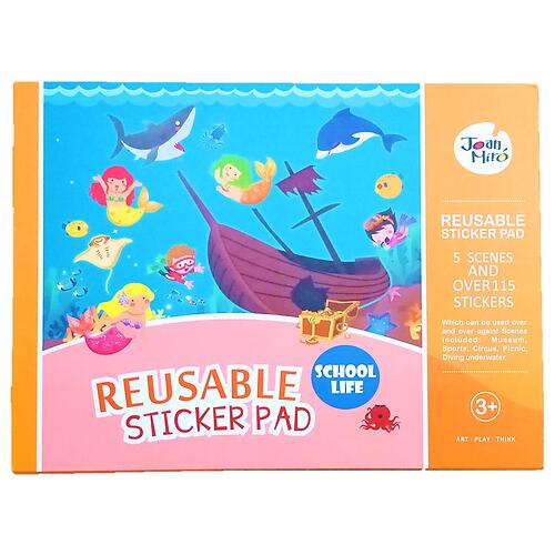 Joan Miro Reusable sticker pad School Life