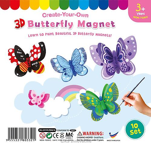 3D Butterfly Magnet - Pack Of 10